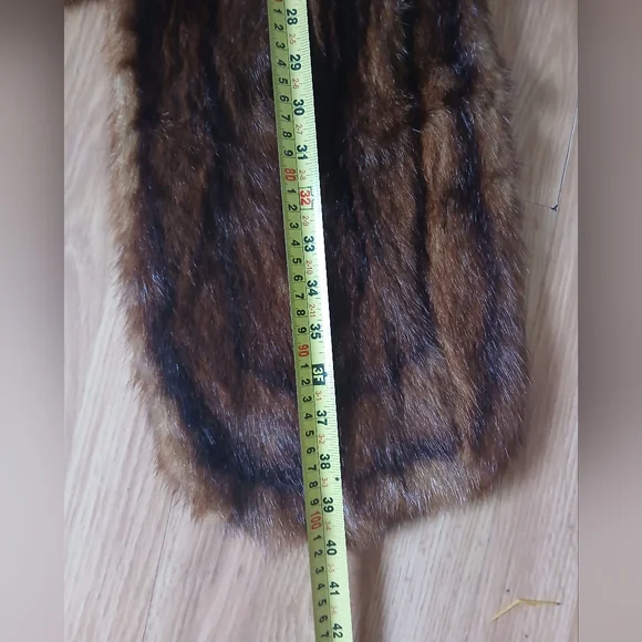 L.Bamberger & CO. Newark Elegant Brown Fur Mink Stole Wrap - Picture 16 of 16